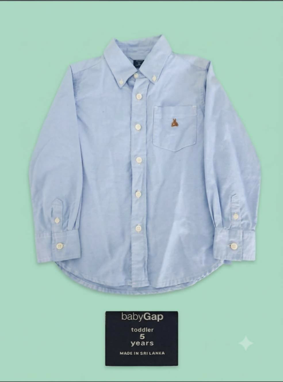 CAMISA MANGAS LARGAS BABY GAP T5