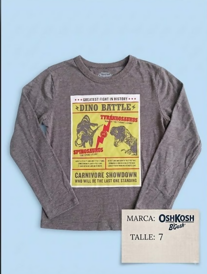 REMERA MANGAS LARGAS OSHKOSH T 7