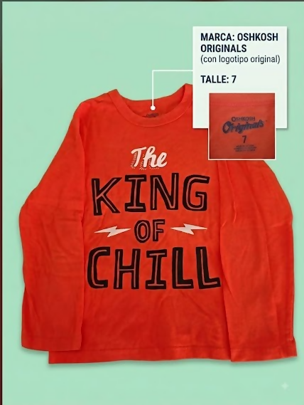 REMERA MANGAS LARGAS OSHKOSH T.7